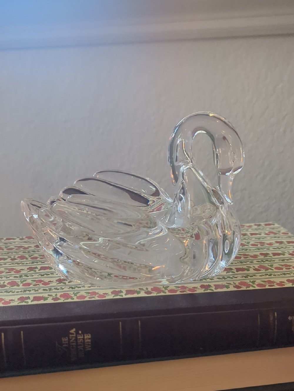 Vintage Acrylic Swan Soap Dish